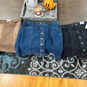 3 brand new skirts